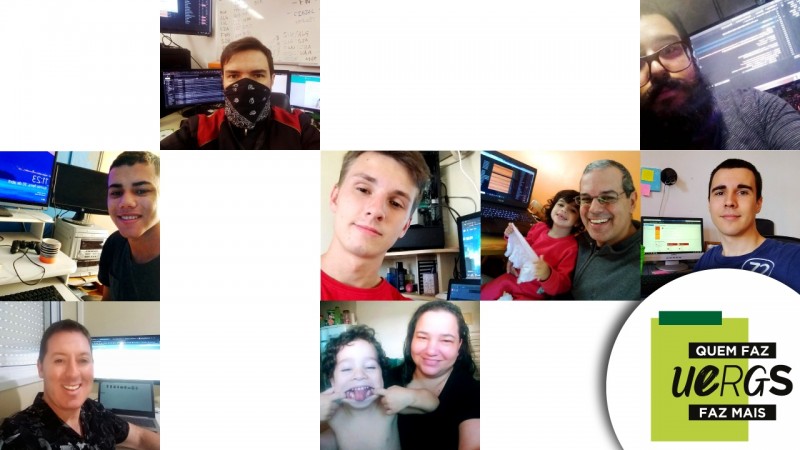 Na Uergs, oito pessoas do Departamento de Inform&aacute;tica d&atilde;o o suporte t&eacute;cnico para que os demais colegas trabalhem em home office.